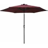 Image de vidaXL - Parasol - met - LED-verlichting - en - stalen - paal - 300 - cm - bordeauxrood