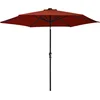 Image de vidaXL - Parasol - met - LED-verlichting - en - stalen - paal - 300 - cm - terracotta