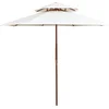 Image de vidaXL - Parasol - dubbeldekker - met - houten - paal - 270 - cm - zwart