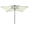 Image de vidaXL - Parasol - met - LED's - en - stalen - paal - 2x3 - m - zandkleurig