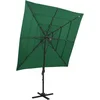 Image de vidaXL - Parasol - 4-laags - met - aluminium - paal - 250x250 - cm - groen