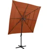Image de vidaXL - Parasol - 4-laags - met - aluminium - paal - 250x250 - cm - terracottakleurig