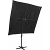 Image de vidaXL - Parasol - 4-laags - met - aluminium - paal - 250x250 - cm - zwart