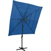 Image de vidaXL - Parasol - 4-laags - met - aluminium - paal - 250x250 - cm - azuurblauw