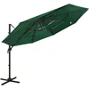 Image de vidaXL - Parasol - 4-laags - met - aluminium - paal - 3x3 - m - groen