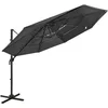 Image de vidaXL - Parasol - 4-laags - met - aluminium - paal - 3x3 - m - antracietkleurig