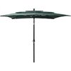 Image de vidaXL - Parasol - 3-laags - met - aluminium - paal - 2,5x2,5 - m - groen