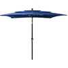 Image de vidaXL - Parasol - 3-laags - met - aluminium - paal - 2,5x2,5 - m - azuurblauw