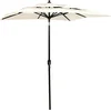 Image de vidaXL - Parasol - 3-laags - met - aluminium - paal - 2x2 - m - zandkleurig