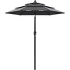 Image de vidaXL - Parasol - 3-laags - met - aluminium - paal - 2 - m - antracietkleurig