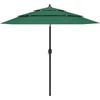 Image de vidaXL - Parasol - 3-laags - met - aluminium - paal - 2,5 - m - groen