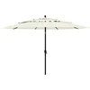 Image de vidaXL - Parasol - 3-laags - met - aluminium - paal - 3,5 - m - zandkleurig