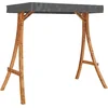 Image de vidaXL - Schommelframe - met - antracietkleur - dak - gebogen - hout - teakafwerking