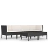Image de vidaXL - 6-delige - Loungeset - met - kussens - poly - rattan - zwart