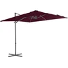 Image de vidaXL - Zweefparasol - met - stalen - paal - 250x250 - cm - bordeauxrood