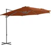 Image de vidaXL - Zweefparasol - met - stalen - paal - 300 - cm - terracottakleurig