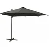 Image de vidaXL - Zweefparasol - met - paal - en - LED-verlichting - 300 - cm - antracietkleur