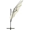 Image de vidaXL - Zweefparasol - met - paal - en - LED-verlichting - 300 - cm - groen
