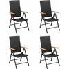 Image de vidaXL - Tuinstoelen - 4 - st - poly - rattan - zwart
