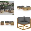 Image de vidaXL - 9-delige - Loungeset - met - kussens - massief - acaciahout
