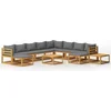 Image de vidaXL - 12-delige - Loungeset - met - kussens - massief - acaciahout