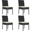 Image de vidaXL - Tuinstoelen - 4 - st - poly - rattan - zwart
