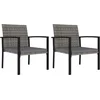 Image de vidaXL - Tuinstoelen - 2 - st - poly - rattan - grijs