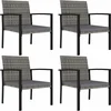 Image de vidaXL - Tuinstoelen - 4 - st - poly - rattan - grijs