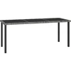 Image de vidaXL - Tuintafel - 180x70x73 - cm - poly - rattan - grijs