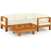 Image de vidaXL - 5-delige - tuinloungeset - met - kussens - 100x60 - cm - acaciahout
