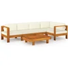 Image de vidaXL - 6-delige - tuinloungeset - met - kussens - 100x60 - cm - acaciahout