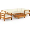 Image de vidaXL - 7-delige - tuinloungeset - met - kussens - 100x60 - cm - acaciahout