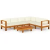Image de vidaXL - 7-delige - tuinloungeset - met - kussens - 100x60 - cm - acaciahout