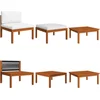 Image de vidaXL - 3-delige - tuinloungeset - met - kussens - van - acaciahout - en - touw