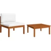 Image de vidaXL - 2-delige - tuinloungeset - met - kussens - van - acaciahout - en - touw