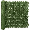 Image de vidaXL - Balkonscherm - met - groene - bladeren - 600x75 - cm