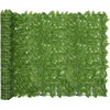 Image de vidaXL - Balkonscherm - met - groene - bladeren - 400x150 - cm