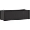Image de vidaXL - Plantenbak - hoog - zelfbewateringssysteem - 100x43x33 - cm - antraciet