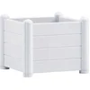 Image de vidaXL - Plantenbak - verhoogd - 43x43x35 - cm - PP - wit