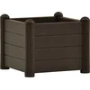 Image de vidaXL - Plantenbak - verhoogd - 43x43x35 - cm - PP - mokka