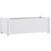 Image de vidaXL - Plantenbak - verhoogd - 100x43x35 - cm - PP - wit