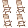 Image de vidaXL - Tuinstoelen - 4 - st - inklapbaar - massief - acaciahout