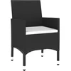 Image de vidaXL - 3-delige - Tuinset - poly - rattan - zwart