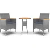 Image de vidaXL - 3-delige - Tuinset - poly - rattan - grijs