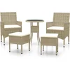 Image de vidaXL - 5-delige - Loungeset - poly - rattan - beige