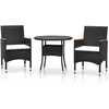 Image de vidaXL - 3-delige - Tuinset - poly - rattan - zwart