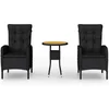 Image de vidaXL - 3-delige - Tuinset - poly - rattan - zwart