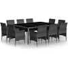Image de vidaXL - 11-delige - Tuinset - poly - rattan - grijs