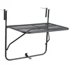 Image de vidaXL - Balkontafel - 60x40 - cm - staal - zwart