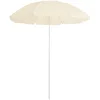 Image de vidaXL - Parasol - met - stalen - paal - 180 - cm - zandkleurig